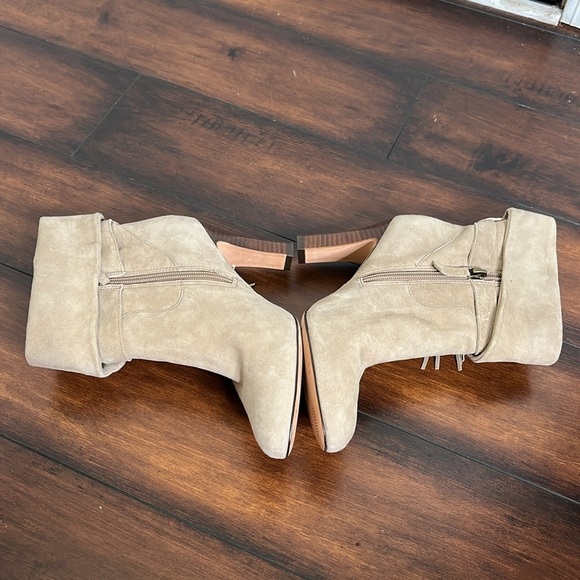 Johnston & Murphy Keaton  Leather Ankle Boots Size 7.5 Fringe Cuff Weste… - Picture 8 of 13